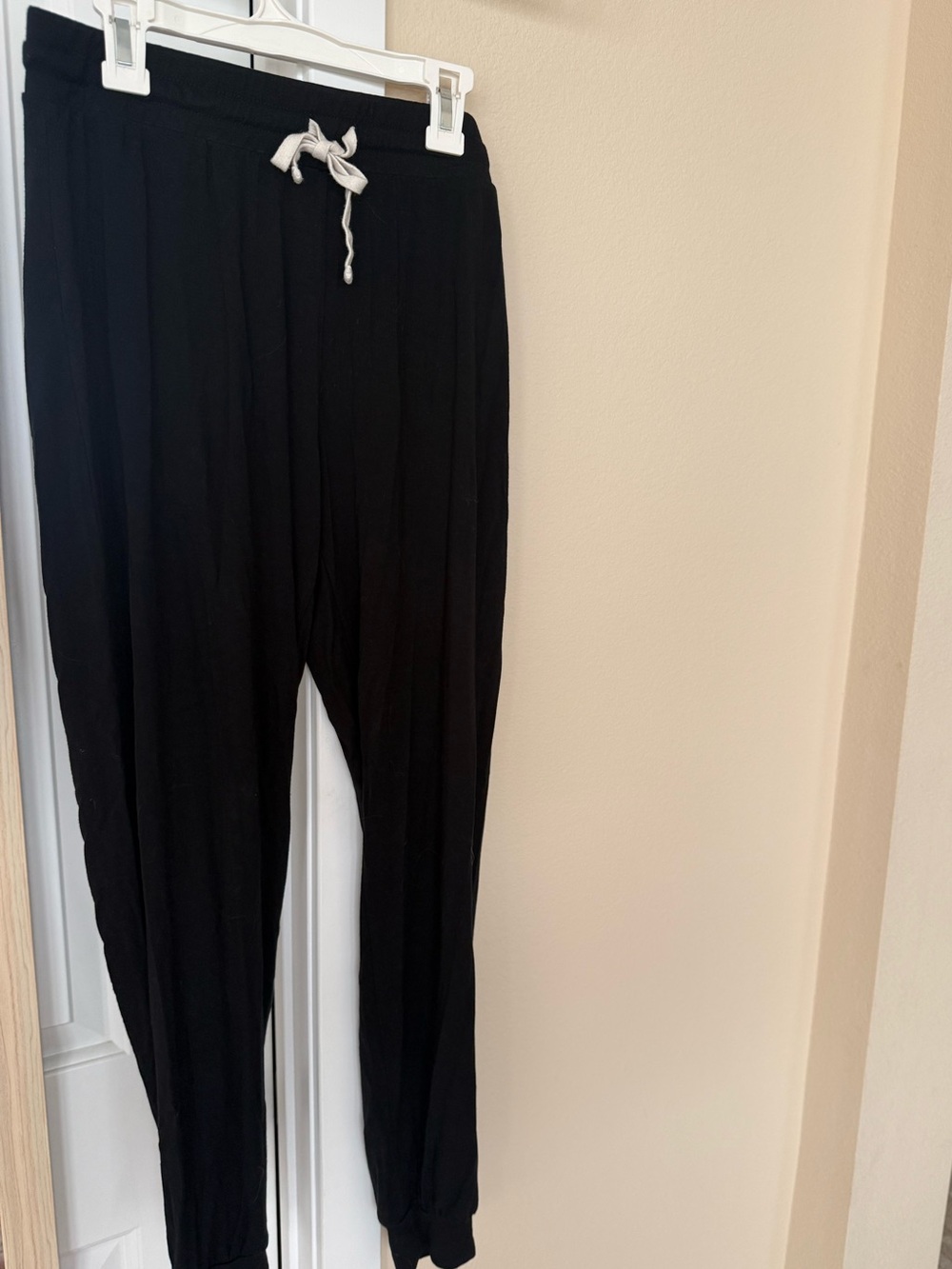 Marine Layer Black Joggers with White Drawstring